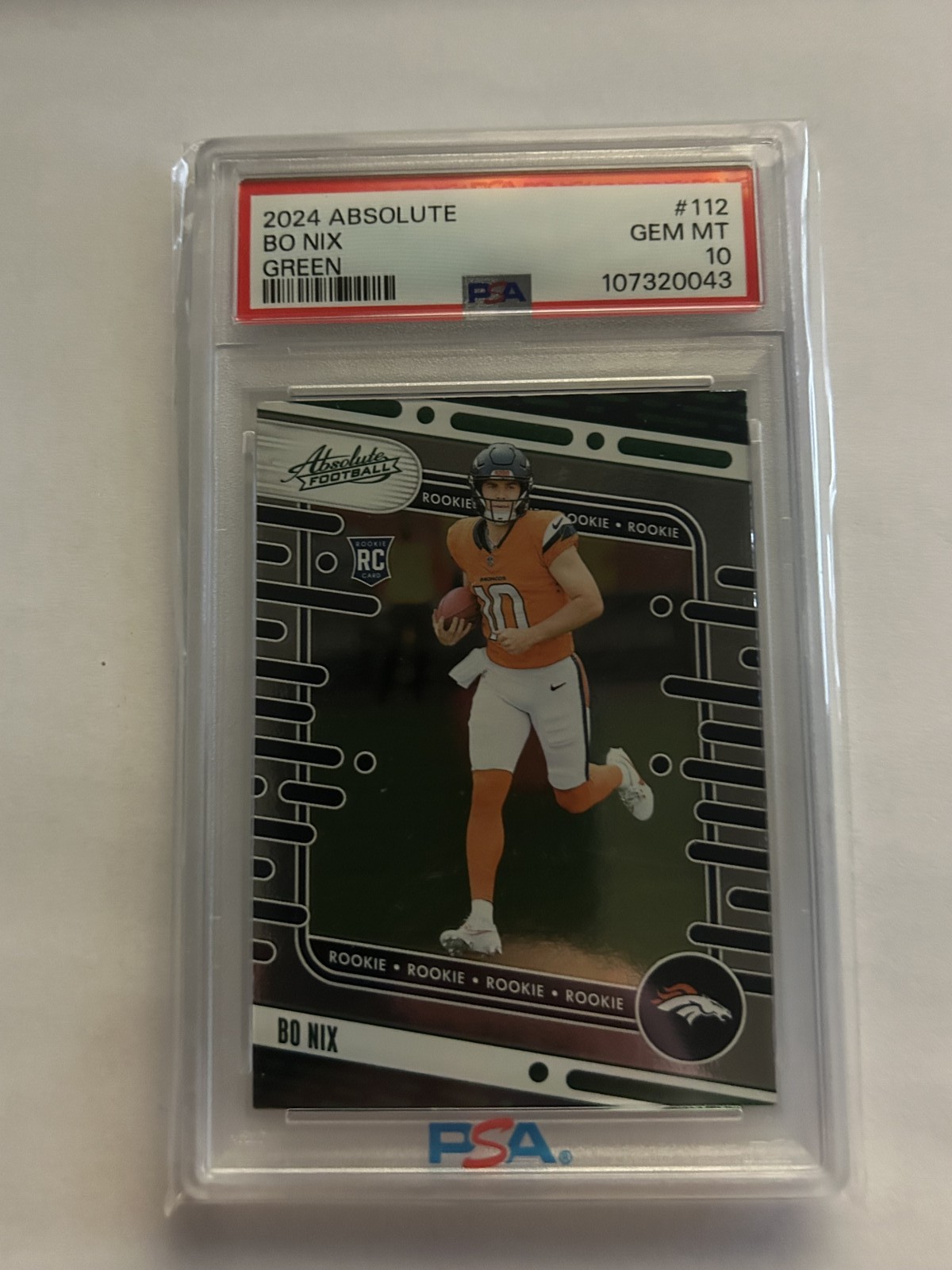 Bo Nix Panini Absolute #112 Green