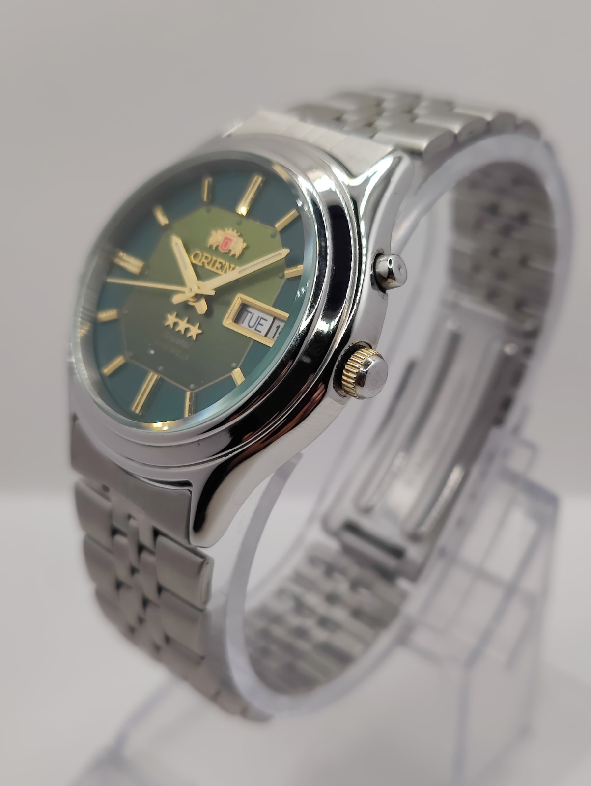 Orient  Automatic Day/Date Green Dial Japanese Me… - image 4