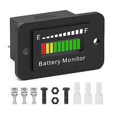 12V 24V 36V 48V 60V 72V LED Battery Monitor Meter Battery Fuel Red Yellow Green
