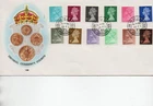 GB - First Day Cover  (C 1 ) 1971 Machin 12 values to 9p. - u/a pmk. ? Yorkshire