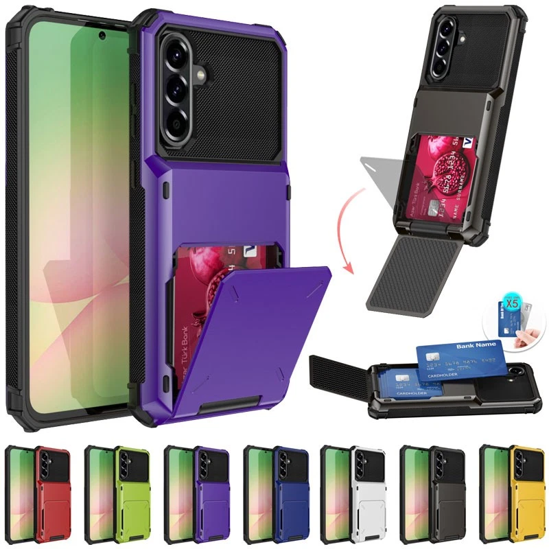 Hülle Für Samsung Galaxy A57 A37 A56 A16 Schutzhülle Rüstung Stoßfest Kartenfach - Bild 1 von 4