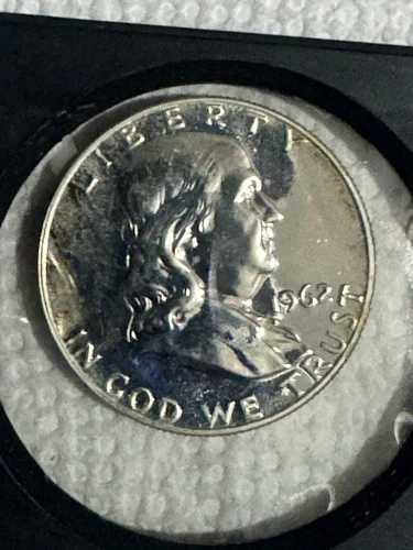 1962 Silver Franklin .50 Piece Proof Right From Proof Set Years Ago Silver Hot