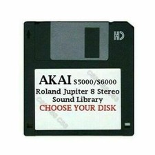 Akai S5000 / S6000 Floppy Disk Roland Jupiter 8 Stereo Library Choose Your Disk