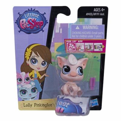 Littlest Pet Shop Pets and Deco Bits Hasbro #3744 Lolly Pinkington