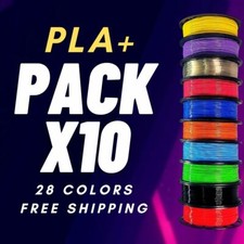 Pack 10 x 1kg PLA+ 3D Filament | 1.75mm 3D Printing Filament | IIID MAX +/-0.03