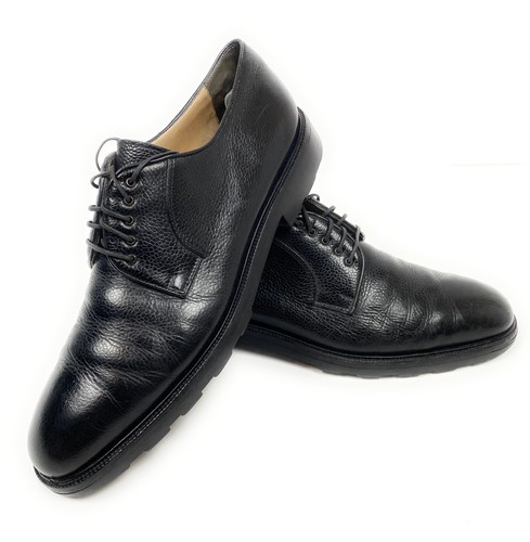 Salvatore Ferragamo Mens Pebbled Leather Derby Lace-up Dress Oxford Size 10.5D - Picture 5 of 9