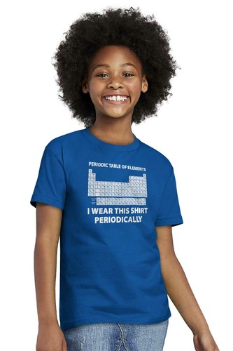I Wear This Periodically Funny Science Joke Youth Crewneck T Shirts Boy or Girl - Picture 5 of 12
