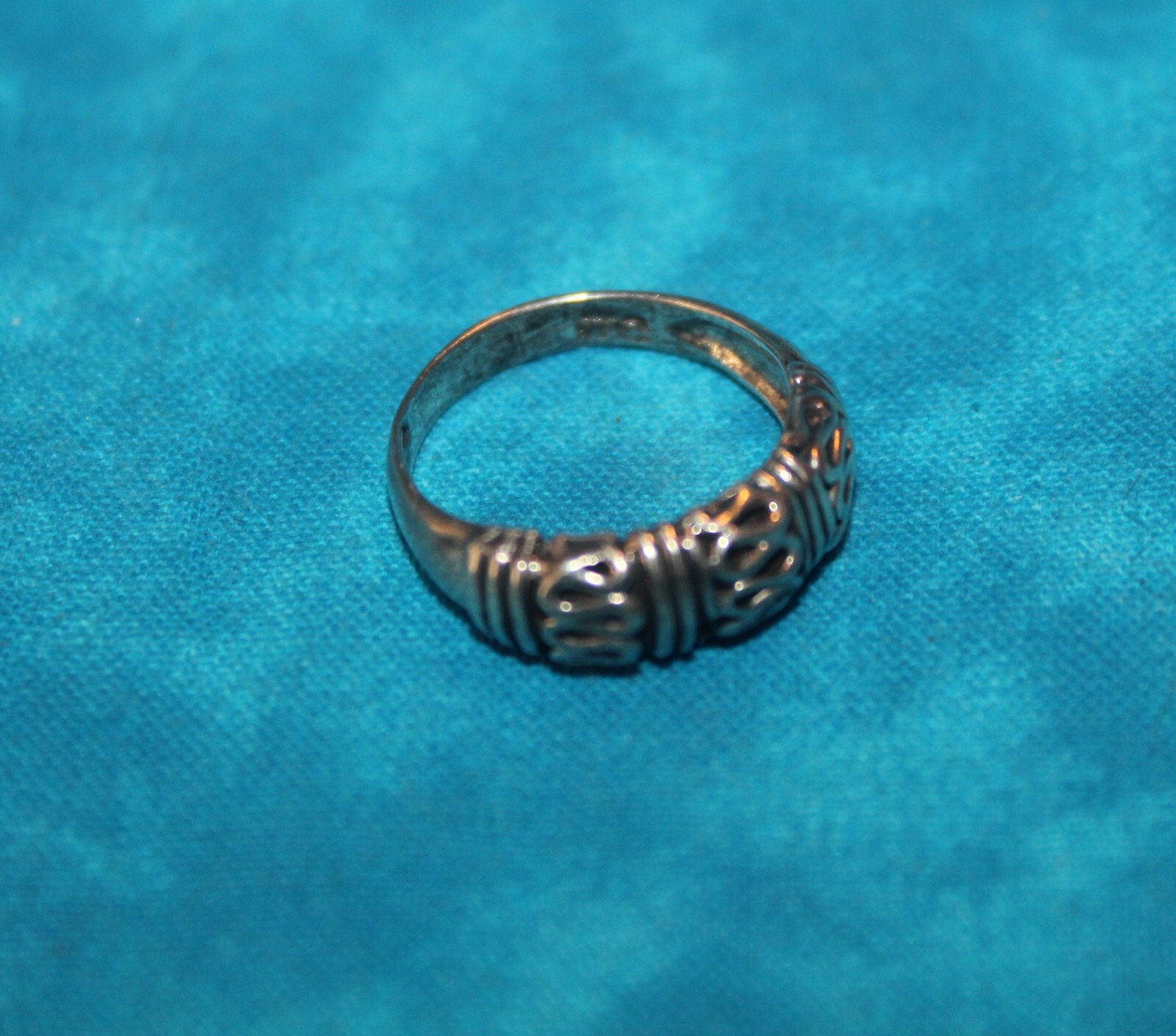 Squiggly Sterling Silver Ring - image 5