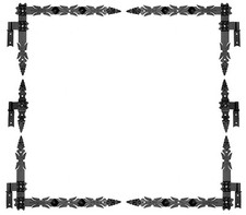 Winkelband 600 Winkelbänder Türband Torband Schmiedeeisen Schwarz 6 Teile 1 Set