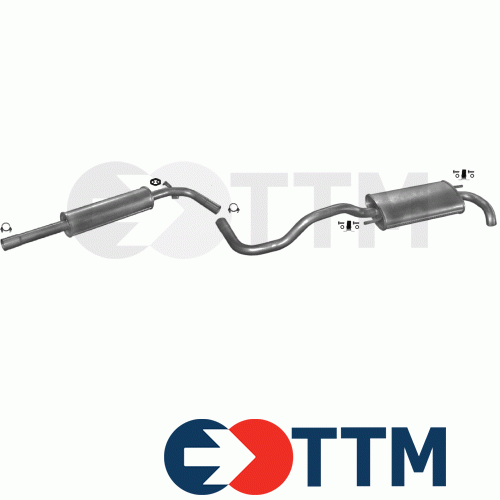 SEAT IBIZA 1.0 1.4 1.9 D 50/60/64cV 1996-1999 Ligne D'échappement Silencieux - Imagen 1 de 1
