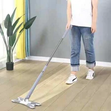 X-Type Squeeze Mop with Reusable Microfiber Pads 360 Degree Flat Floor Mop Home