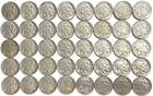 (40) 1934 -1937 PDS USA BUFFALO NICKEL 5C COINS EXTREMELY FINE ROLL