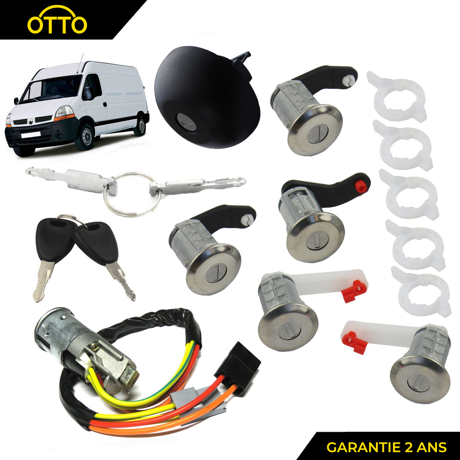Antivol direction défectueux résolu avec ce kit serrures pour Master et Interstar