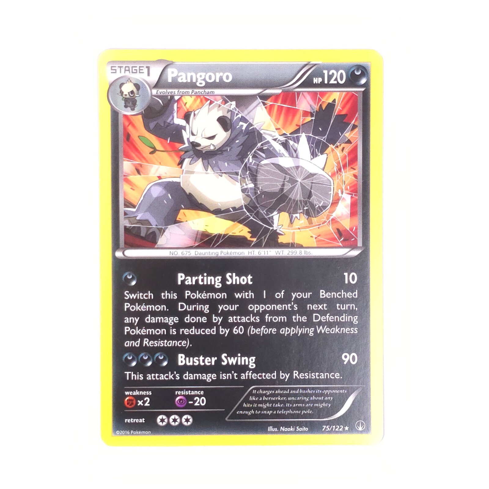 Pangoro 75/122 Pokemon XY - BREAKpoint Rare NM