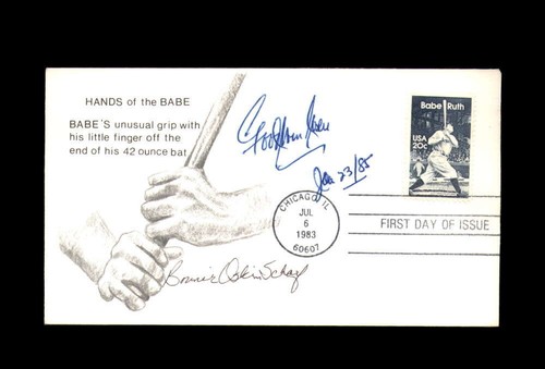 Goody Rosen Signed 1983 FDC Babe Ruth Cache New York Yankees Autograph