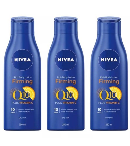 3x Nivea Q10 Firming Rich Body Lotion with Vitamin C 250ML