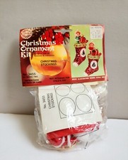 Walco CHRISTMAS STOCKINGS Vtg 1977 Sequin Bead Christmas Ornament Craft Kit NOS