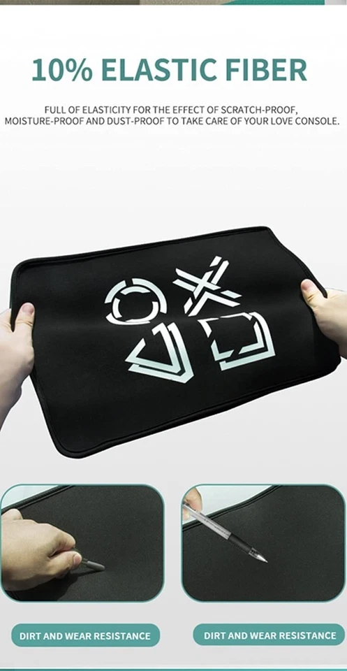 Cover antipolvere con logo tasti PS5 compatibile digitale e disco  - Immagine 2 di 4