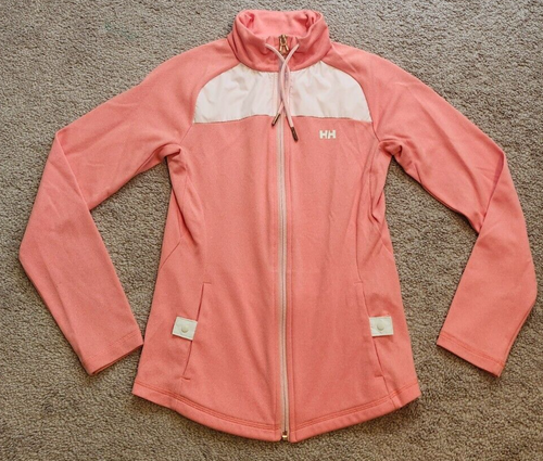 DAMEN XS HELLY HANSEN SWEATJACKE MIT REISSVERSCHLUSS VORNE Oberbekleidung ACTIVE WEAR ROSA KORALLE