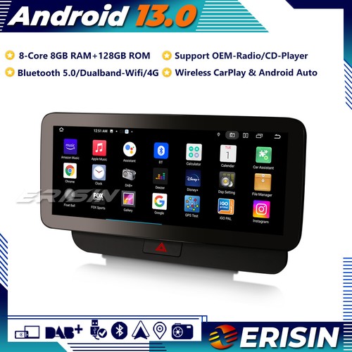12.3" DAB+Android 13 Autoradio GPS CarPlay DSP Canbus USB Bluetooth per Audi Q5