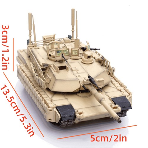 New 1/72 13.5cm Diecast Alloy US Army M1A2 TUSK II Tank Finished Model Toy Gift - Picture 9 of 9