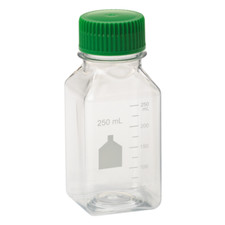 CELLTREAT 250mL Media Bottle, Square, PET 24/Case, Sterile, 229790