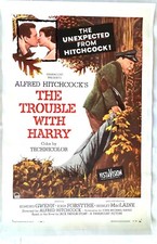 THE TROUBLE WITH HARRY - 1955 Vintage US 1-Sheet Linen-Backed Poster - HITCHCOCK
