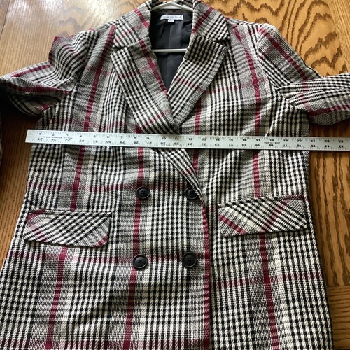 Ophelia Roe Plaid Blazer Double Breasted Preppy Career Office Plus XL NWT Lined - Picture 8 of 11