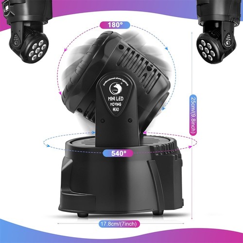 105W RGBW 7LED Moving Head Stage Wash Light Beam DMX DJ Disco Party Bar W/Remote - Picture 16 of 24