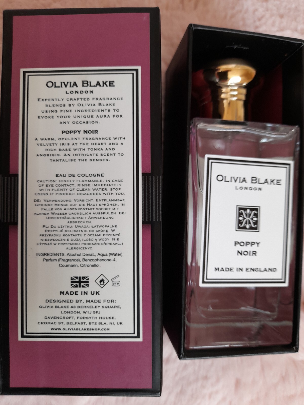 OLIVIA BLAKE LONDON POPPY NOIR EAU DE COLOGNE SPRAY 100ML BOXED eBay