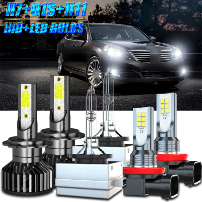 For Hyundai Equus 2011 2012 2013 Front LED/HID Headlight Hi Lo + Fog Light Bulbs