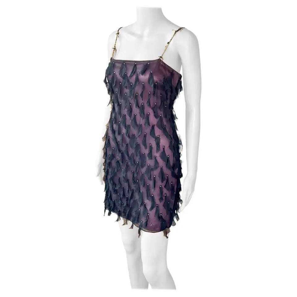 Gianni Versace F/W 1998 Runway Barbed Wire Crystal Embellished Mini Dress |  eBay