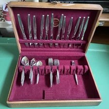 WM A. Rogers Premier Stainless Oneida LTD 54 Piece Silverware Utensil Set