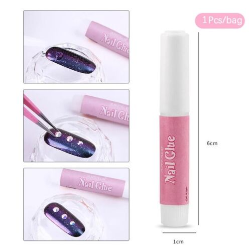 Super Strong Nail Glue Set For False Nail Tips Acrylic Nails Press On Fake Nails - Picture 7 of 13