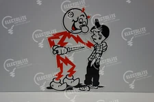 Reddy Kilowatt KNIFE SAFETY POWER ELECTRIC LIGHT COMPANY 16" TALL X 11 3/4" WIDE