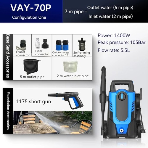 Haushalt Auto Waschmaschine Leistungsstark Hochdruck Wassergreifer High-Power - Bild 9 von 13
