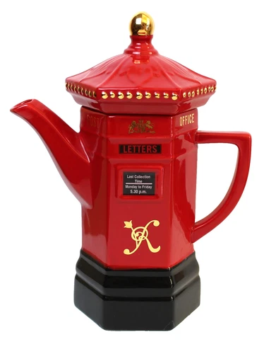 Vintage Red London Pottery Tourist Post Box Teapot