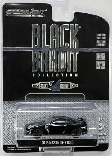 GreenLight 2015 Nissan GT-R (R35) Black Bandit Series 13 New 1:64 Diecast Car - 第 1/2 張圖片