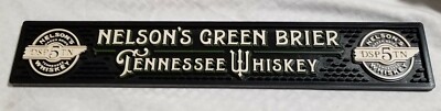 Nelsons Green Brier Tennessee Whiskey Rubber Bar Rail Runner Spill Mat 21 x 3.5