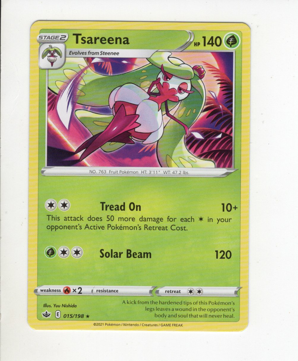 TSAREENA CHILLING REIGN SET RARE POKEMON 15/198 NM/M