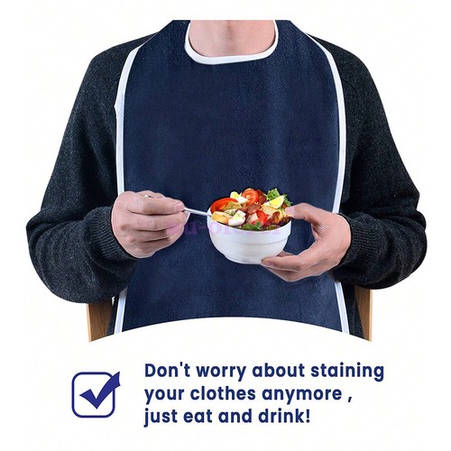 Adult Bibs, Adult The Eldly Bib Adult Washable Dining Bibs For Elderly 1-10PCS - Picture 5 of 37