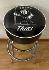 8 Ball I'd Hit That Pool Billiards Cartoon Figurine Cue Bar Counter Stool