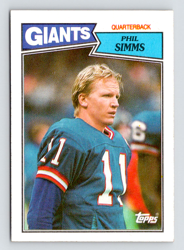 1987 Topps Card, #10 Phil Simms, New York Giants Ring of Honor | eBay
