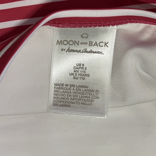 Hanna Andersson Moon and Back Striped Tankini Set Swimsuit Girls Size 5 110 NEW - Picture 3 of 6