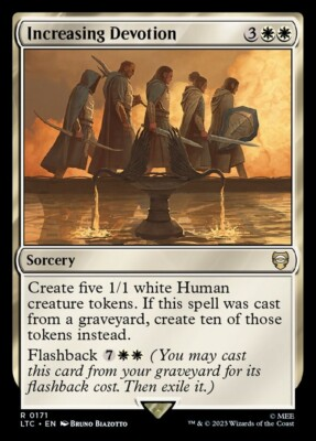 #ad Increasing Devotion 0171 Non Foil Rare LOTR Commander MTG Near Mint $1.49