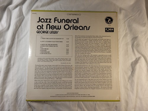 George Lewis / Jazz Funeral At New Orleans *SEALED* VINYL LP / DIXIELAND - Picture 4 of 4