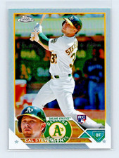 2023 Topps Chrome #199 Cal Stevenson RC Refractor Oakland Athletics