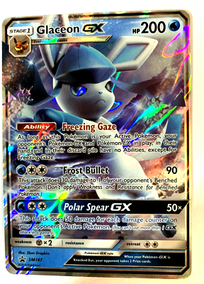 glaceon gx pokemon card value GLACEON GX - SM147 - Black Star Promo - Full Art - Ultra Rare Holo
