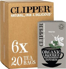 Clipper Organic Liquorice Tea Bags | 120 Infusion Liquorice Root Teabag Sachets 0.09 per strip