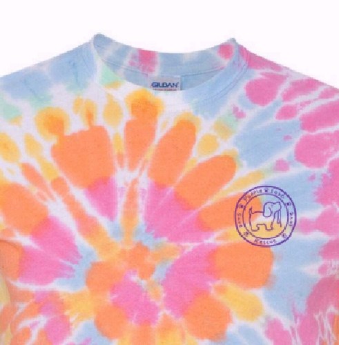 Puppie Love Dog Tie Dye Long Sleeve T-Shirt NEW Fast Free Ship - Picture 2 of 7